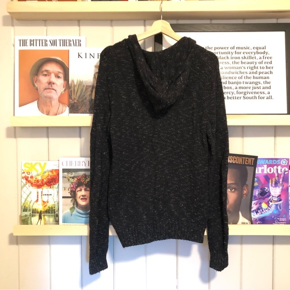 Heathered look Knit Henley Hoodie - Picture 3 of 8